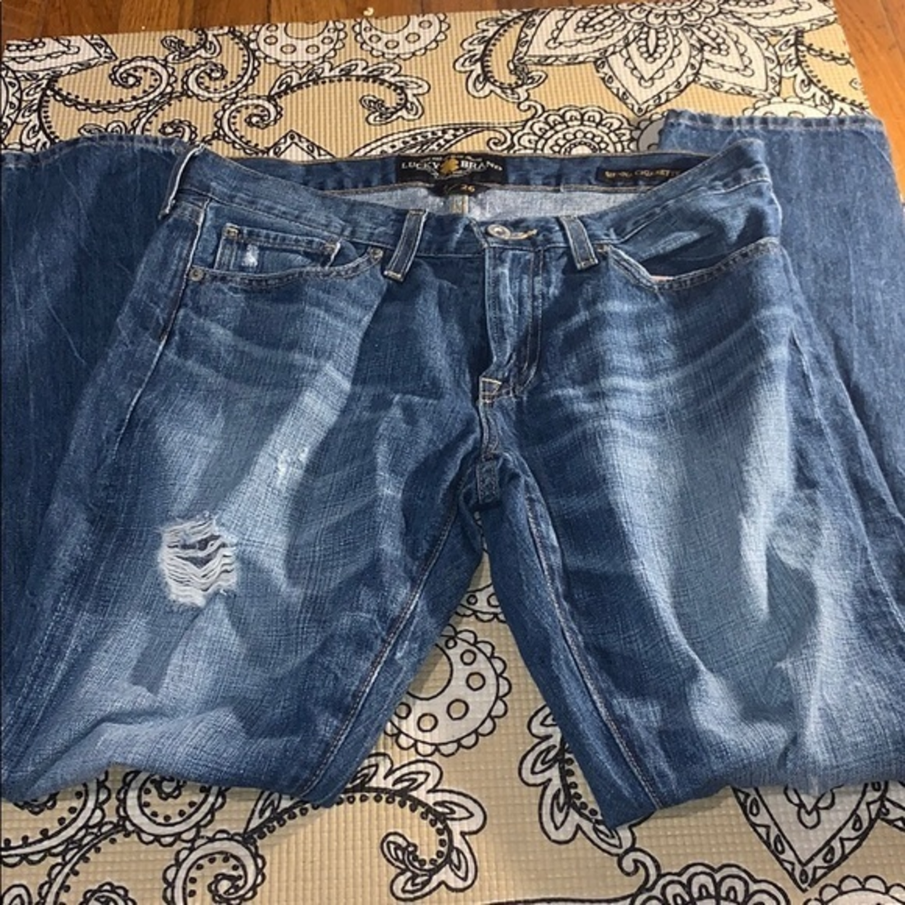Luckyโ brand ripped jeans dark wash